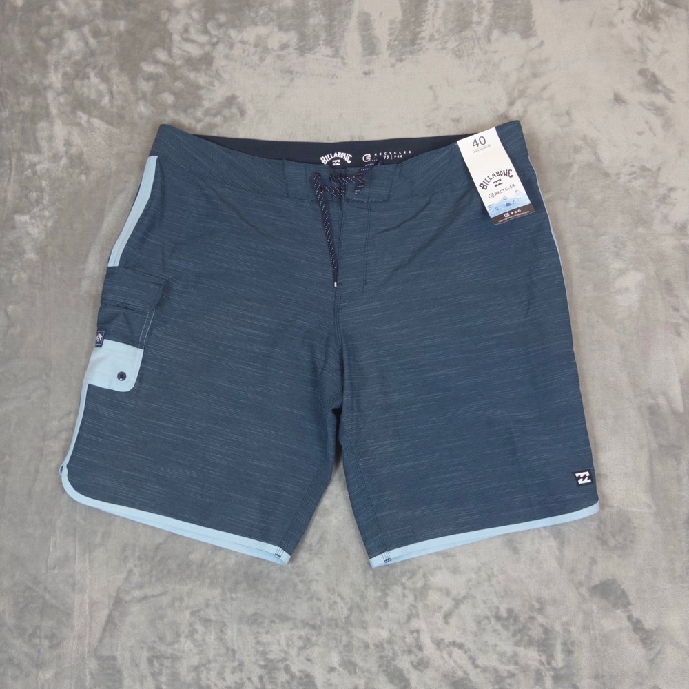 Billabong Boardshorts Mens 40 Blue 73 Pro Recycler Performance Swim Trunks